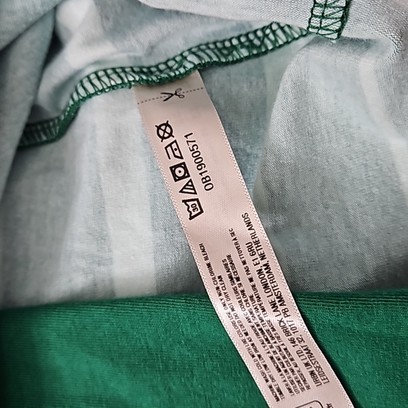 Free People Hot Shot Mini Printed Dress Spring Stripe Kelly Green - Picture 9 of 14